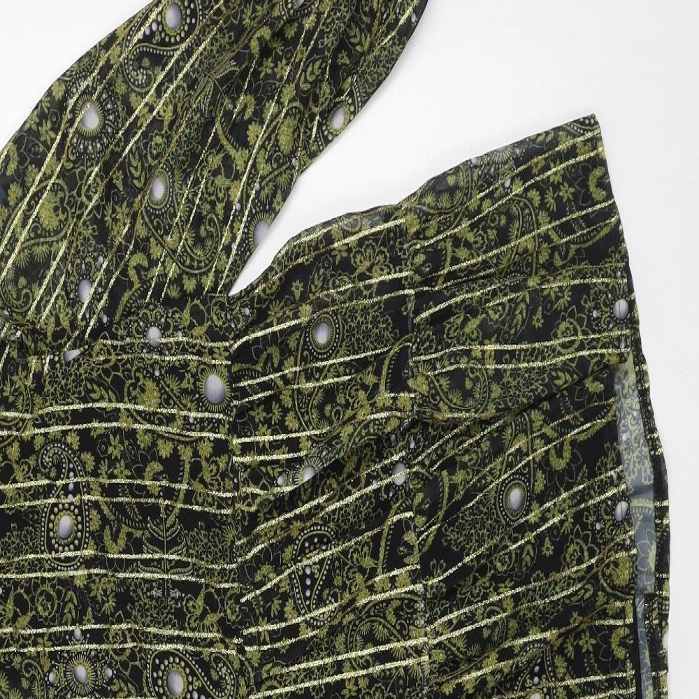Womens UK Size 12 Missguided Gold Basic Blouse