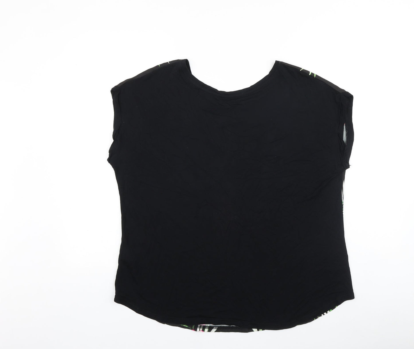 Womens UK Size 16 Peacocks Black Basic Blouse