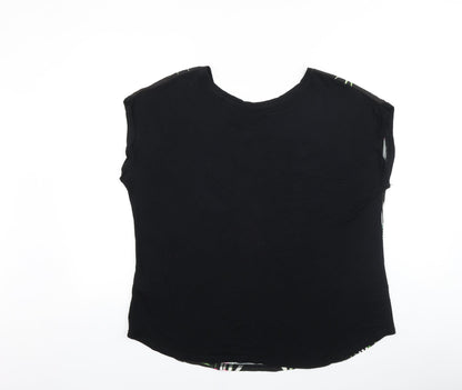 Womens UK Size 16 Peacocks Black Basic Blouse