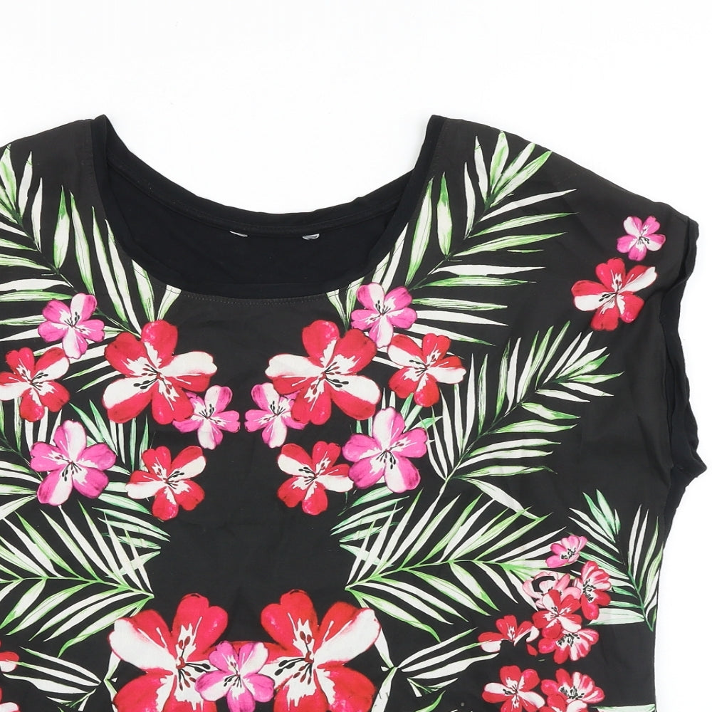 Womens UK Size 16 Peacocks Black Basic Blouse