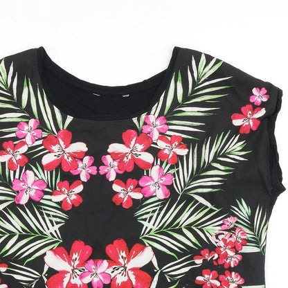 Womens UK Size 16 Peacocks Black Basic Blouse