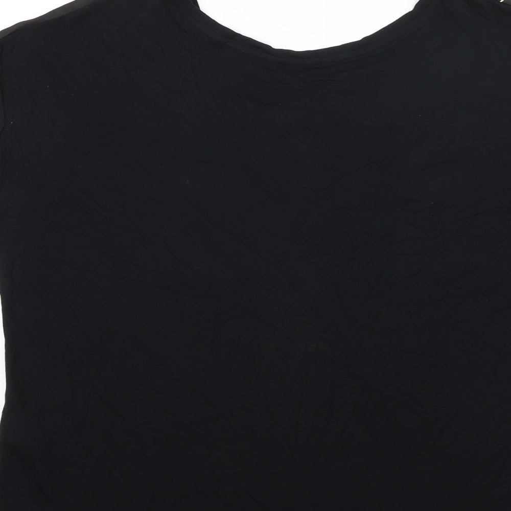 Womens UK Size 16 Peacocks Black Basic Blouse
