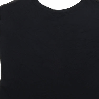 Womens UK Size 16 Peacocks Black Basic Blouse