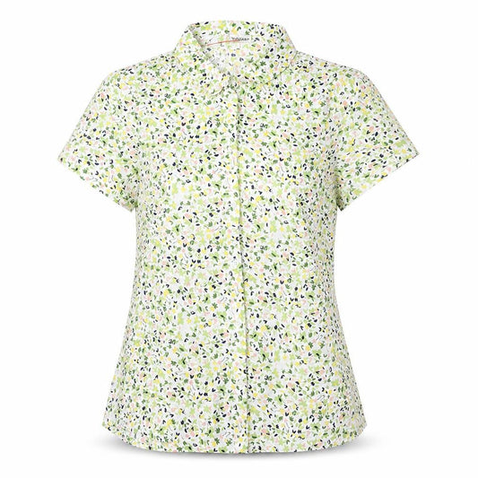 Womens UK Size 10 Damart Green Basic Button-Up