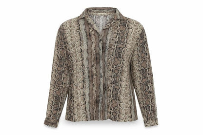 Womens UK Size 8 Pull&Bear Brown Basic Button-Up