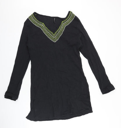 Womens UK Size XL BHS Black Tunic Blouse