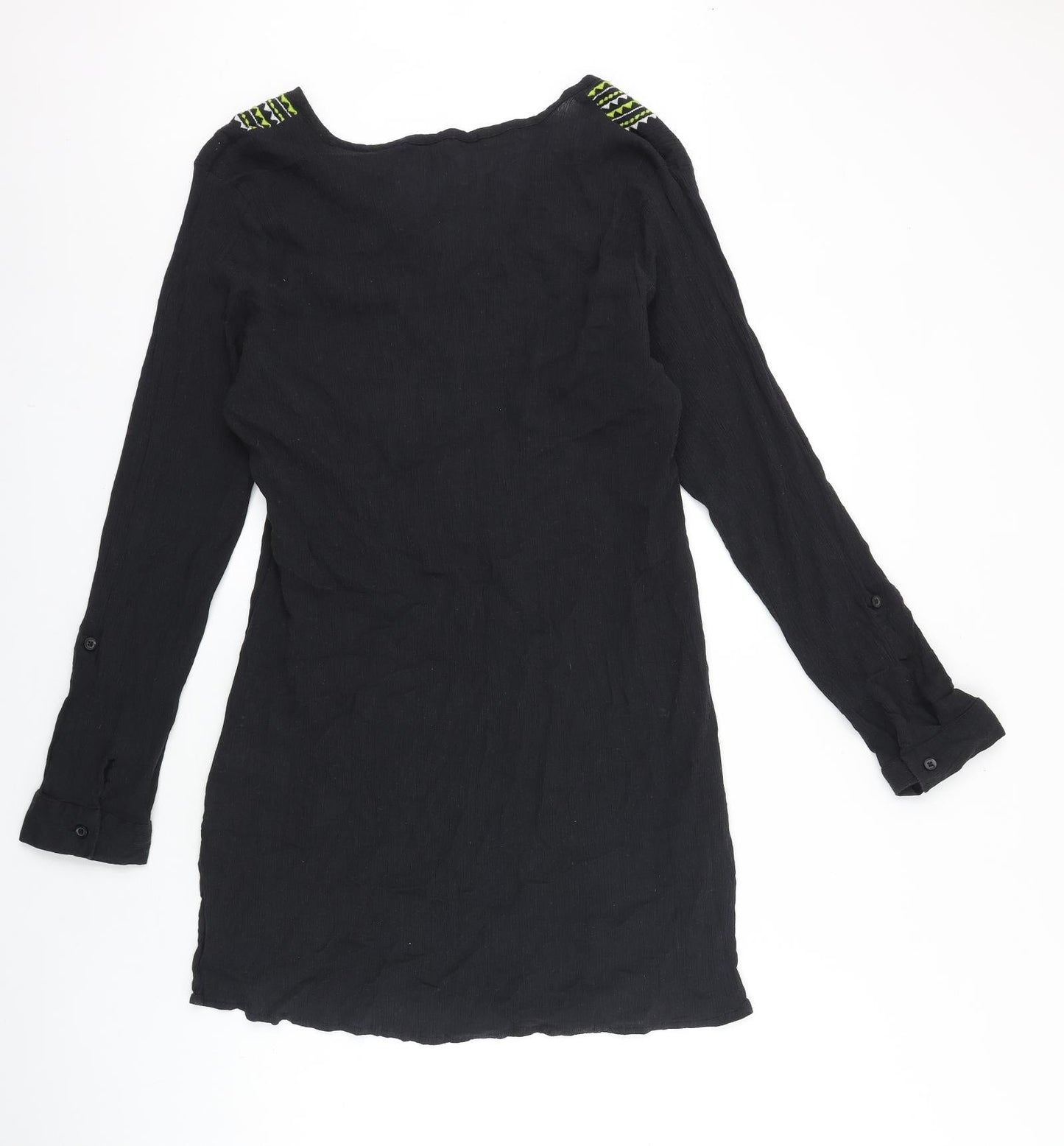Womens UK Size XL BHS Black Tunic Blouse