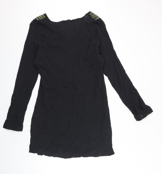 Womens UK Size XL BHS Black Tunic Blouse