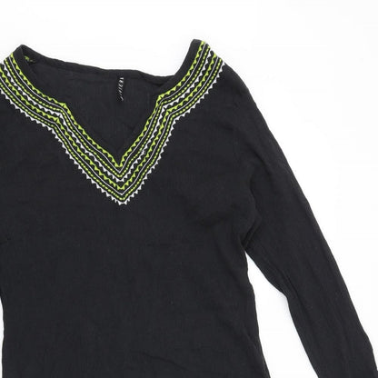 Womens UK Size XL BHS Black Tunic Blouse