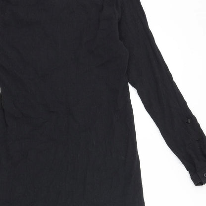 Womens UK Size XL BHS Black Tunic Blouse