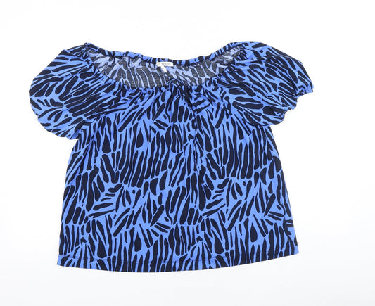 Womens UK Size 12 NEXT Blue Basic Blouse