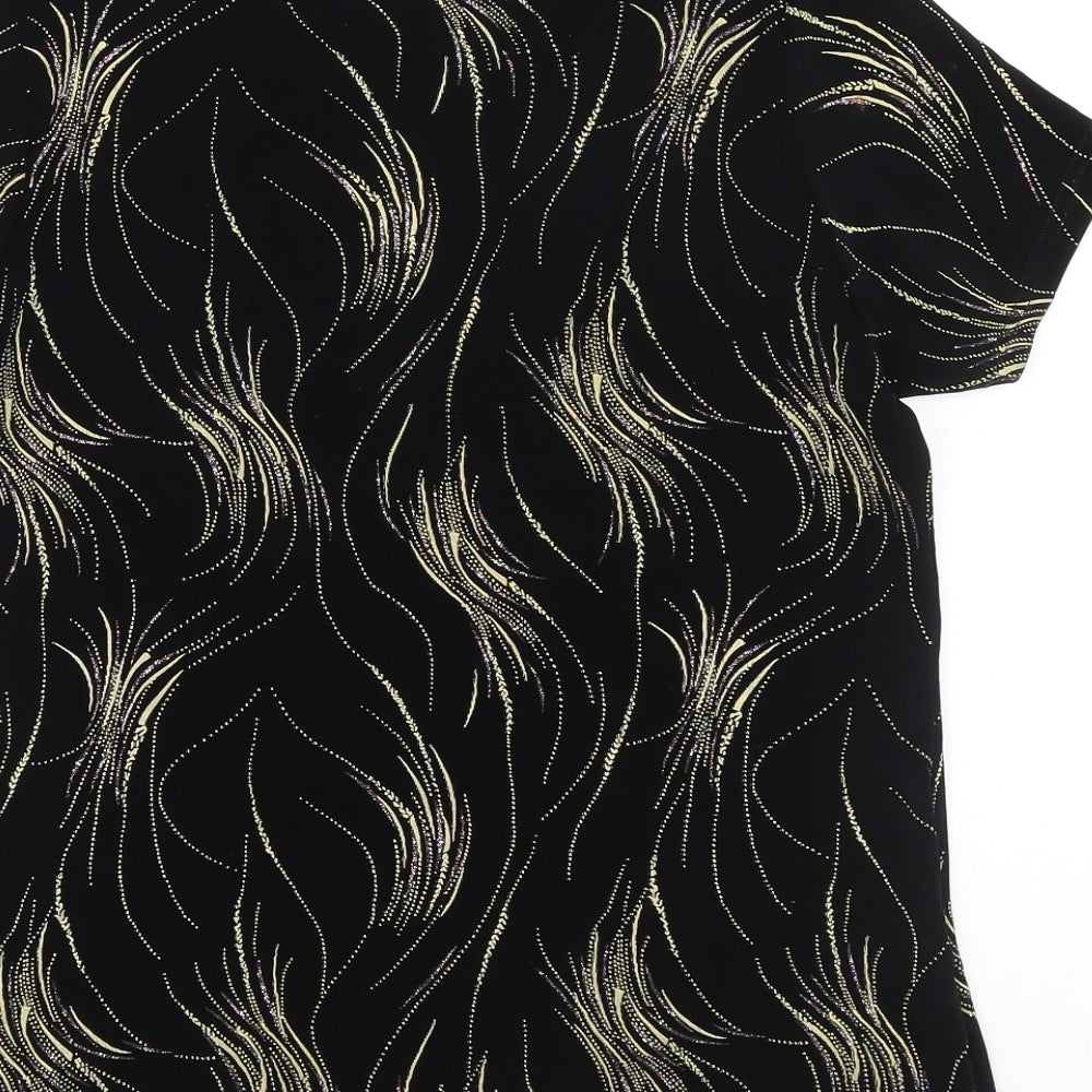 Womens UK Size S Saloos Black Basic T-Shirt