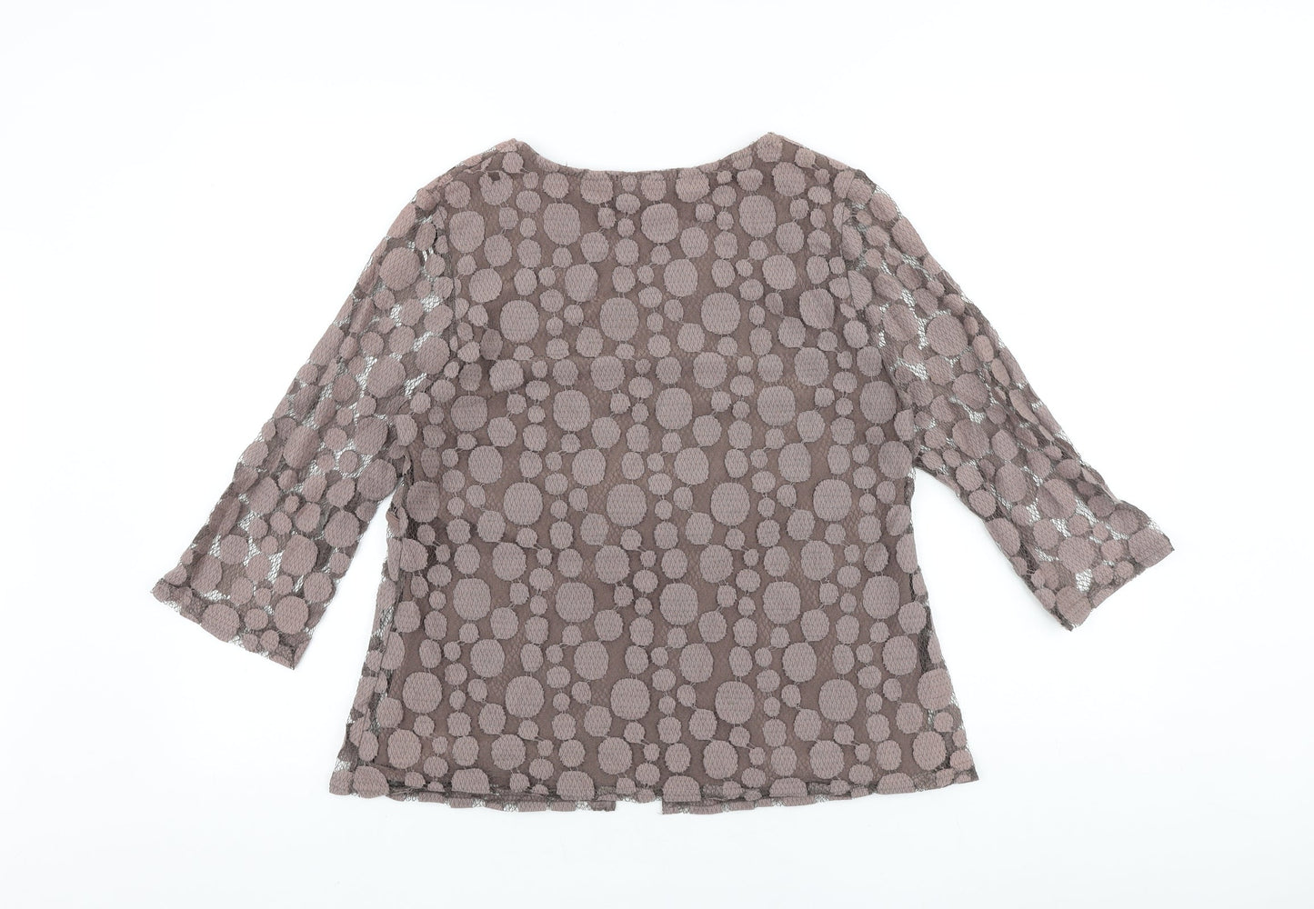 Womens UK Size S BASSINI Brown Basic Blouse