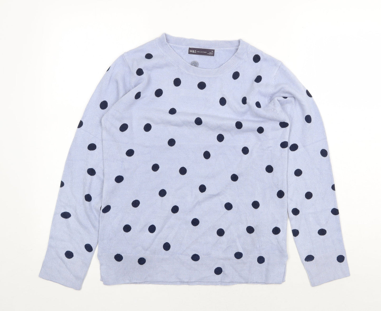 Womens UK Size 10 Marks and Spencer Blue Pullover Jumper