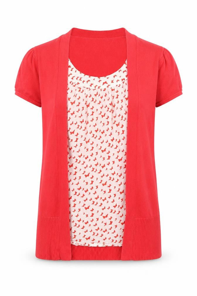 Womens UK Size 10 TU Red Basic Blouse