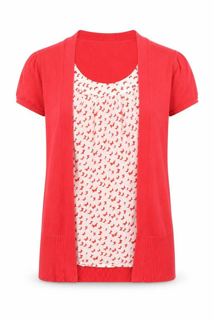 Womens UK Size 10 TU Red Basic Blouse