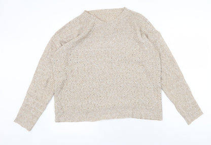 Womens UK Size XL Preworn Beige Pullover Jumper