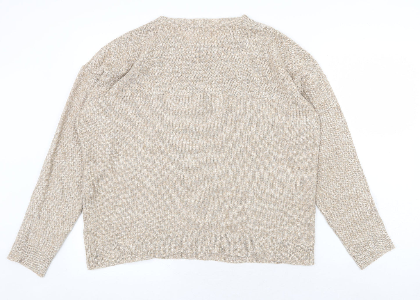 Womens UK Size XL Preworn Beige Pullover Jumper