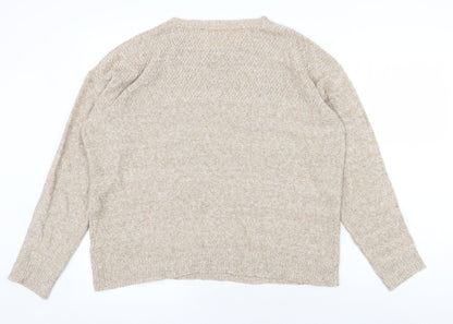 Womens UK Size XL Preworn Beige Pullover Jumper