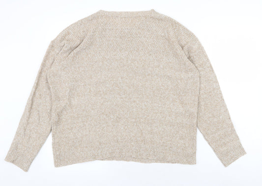 Womens UK Size XL Preworn Beige Pullover Jumper