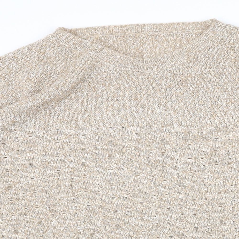 Womens UK Size XL Preworn Beige Pullover Jumper