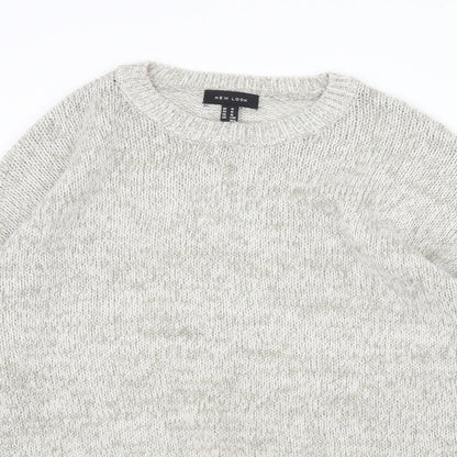 Womens UK Size M New Look Grey Pullover Jumper