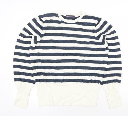 Womens UK Size L Marks and Spencer White Pullover Jumper