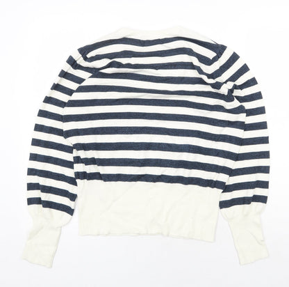 Womens UK Size L Marks and Spencer White Pullover Jumper