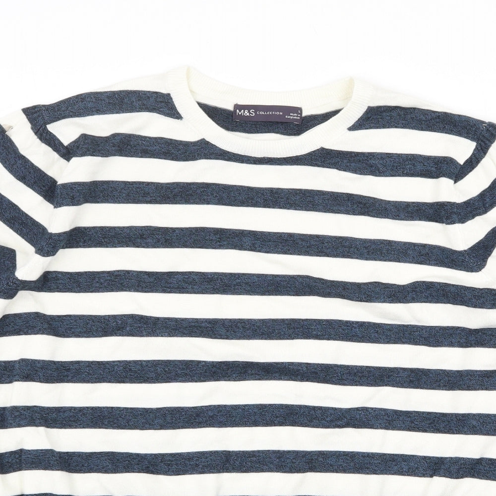 Womens UK Size L Marks and Spencer White Pullover Jumper