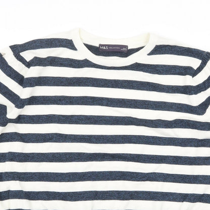 Womens UK Size L Marks and Spencer White Pullover Jumper
