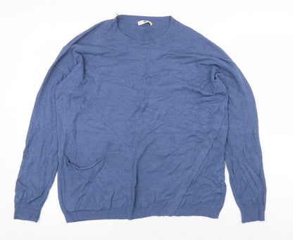 Womens UK Size L Preworn Blue Pullover Jumper