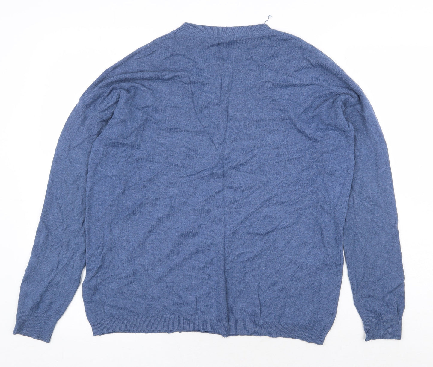 Womens UK Size L Preworn Blue Pullover Jumper