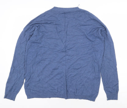 Womens UK Size L Preworn Blue Pullover Jumper