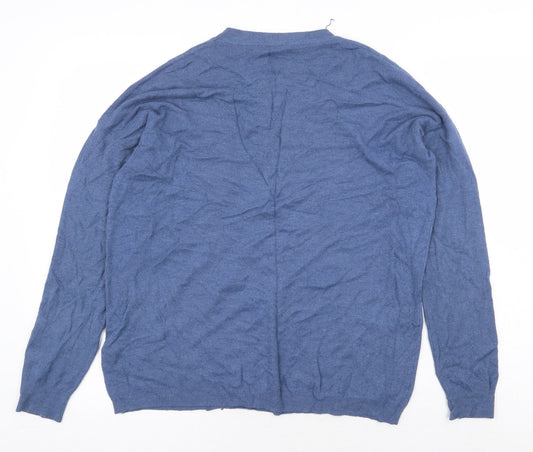 Womens UK Size L Preworn Blue Pullover Jumper