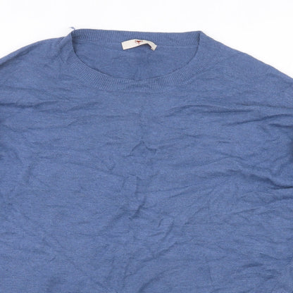 Womens UK Size L Preworn Blue Pullover Jumper