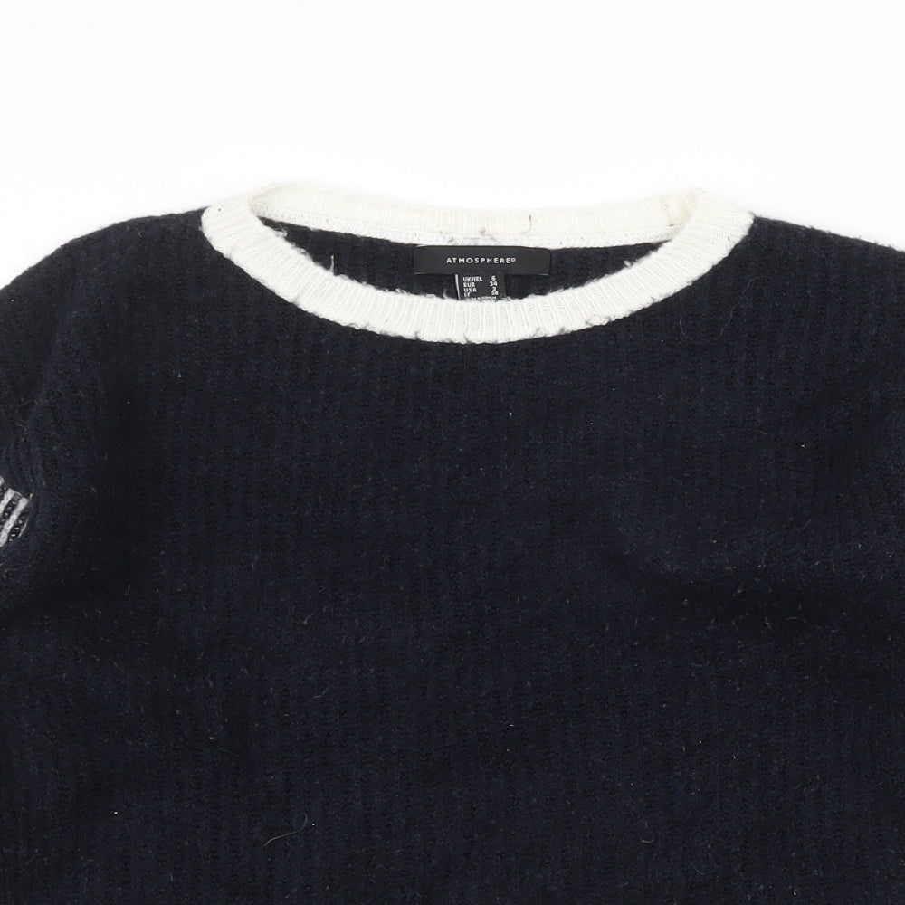 Womens UK Size 6 Atmosphere Blue Pullover Jumper