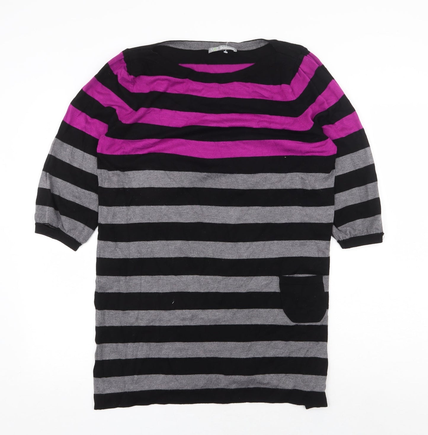 Womens UK Size L Marks and Spencer Multicoloured Pullover Jumper