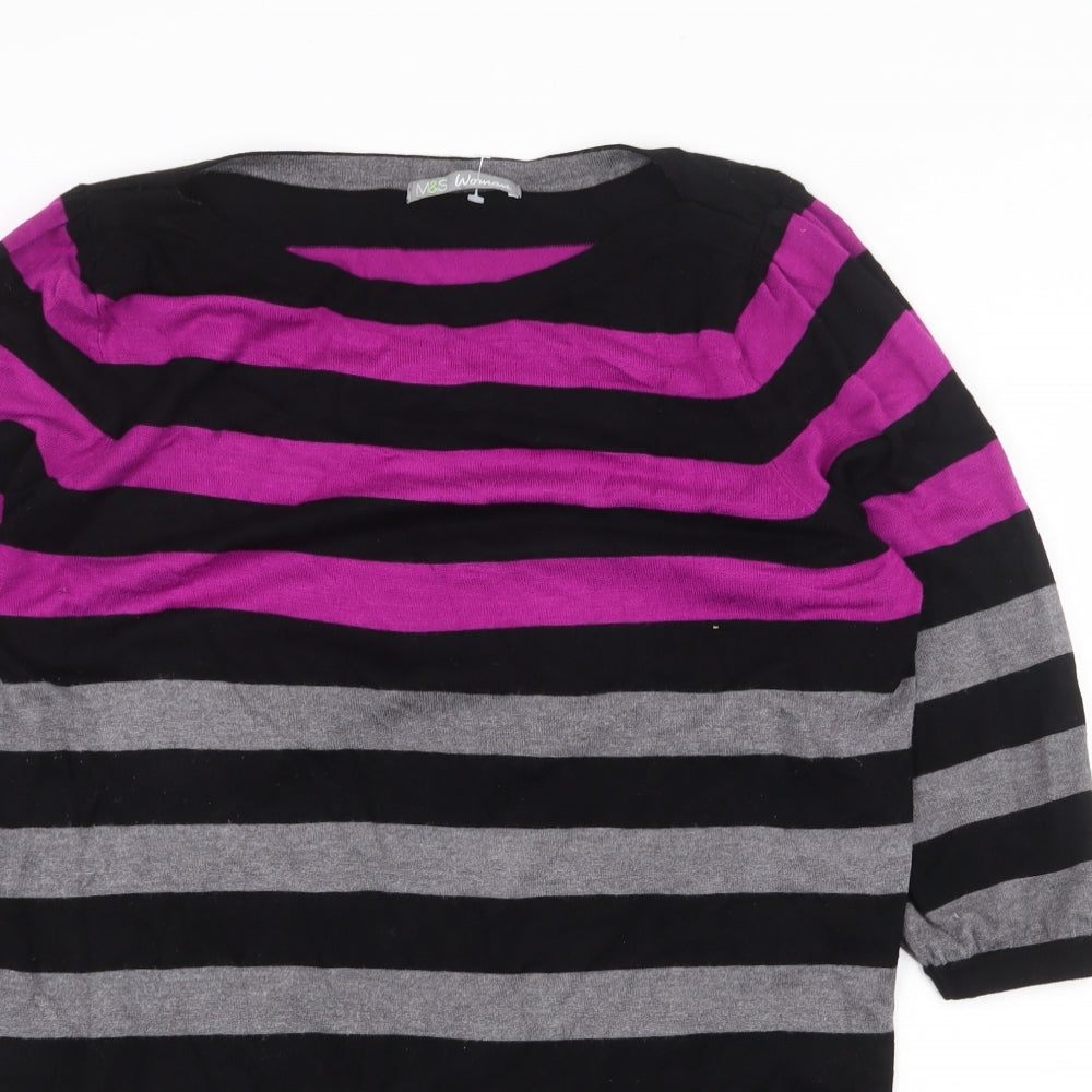Womens UK Size L Marks and Spencer Multicoloured Pullover Jumper
