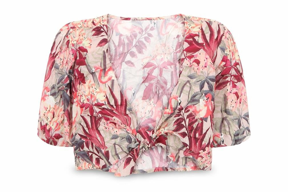 Womens UK Size S Zara Pink Basic Blouse