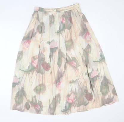 Reflections Womens Multicoloured Floral Polyester Tulip Skirt Size 12 Zip
