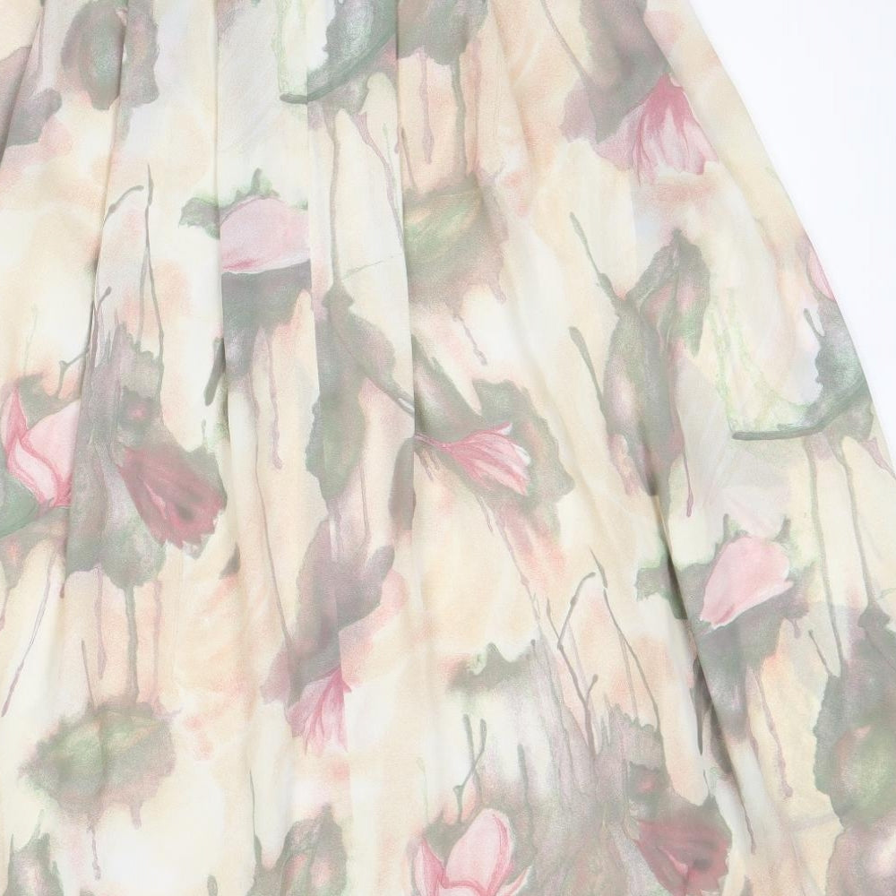 Reflections Womens Multicoloured Floral Polyester Tulip Skirt Size 12 Zip