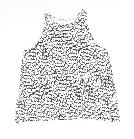 Womens UK Size S Dalia Black Basic Tank