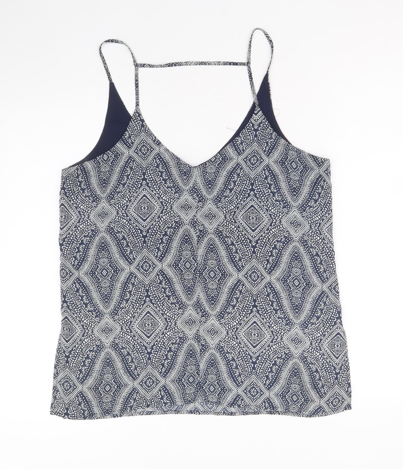 Womens UK Size 14 H&M Blue Camisole Tank