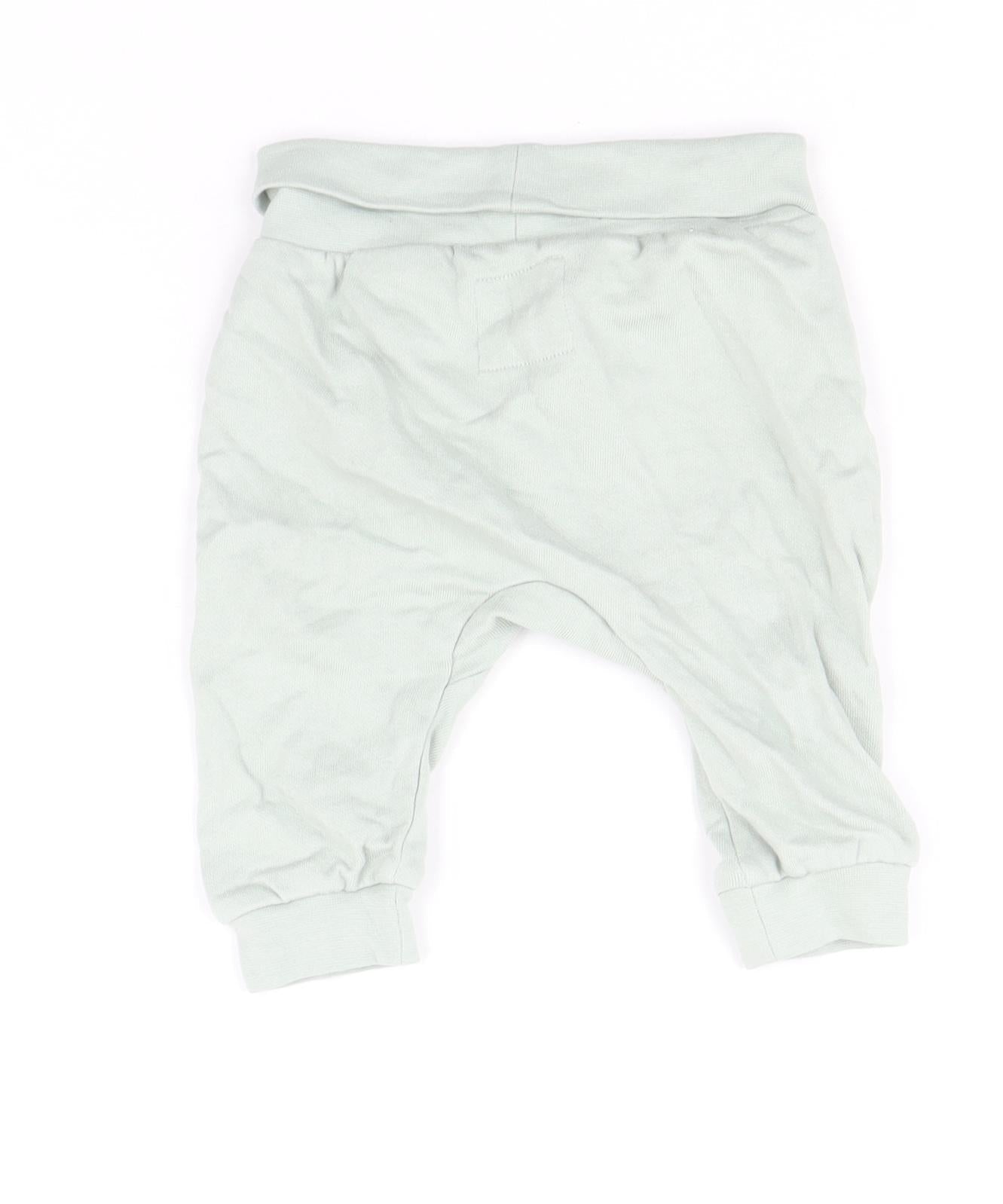 H&M Boys Blue 100% Cotton Jogger Trousers One Size Pullover