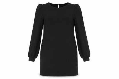 NEXT Womens Black Polyester Sheath Size 10 Boat Neck Button