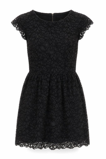 Talula Womens Black Polyester Mini Size 6 Boat Neck Zip
