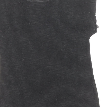 Womens UK Size 10 Dorothy Perkins Black Basic T-Shirt