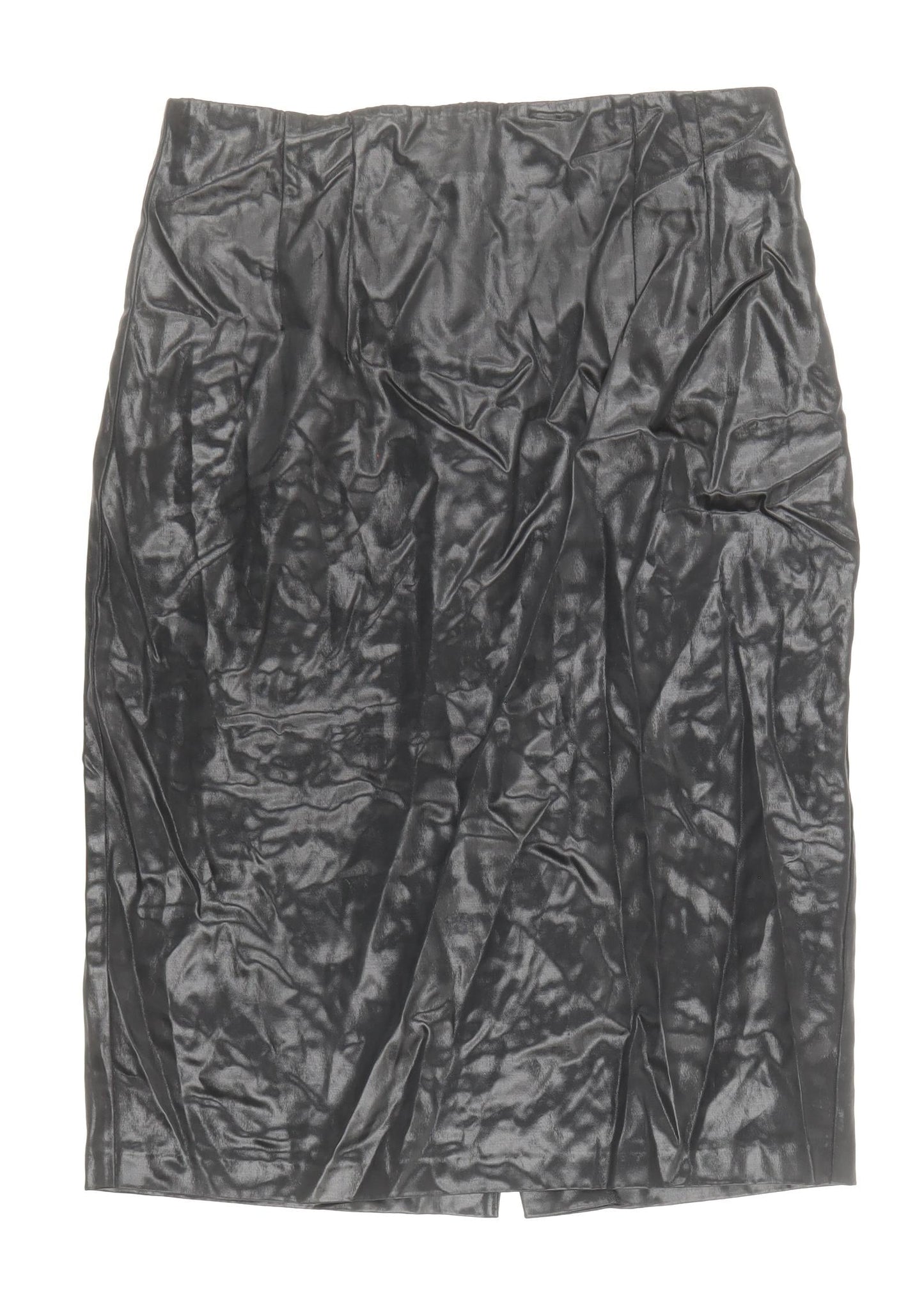 French Connection Womens Black Cotton Straight & Pencil Skirt Size 10 Zip