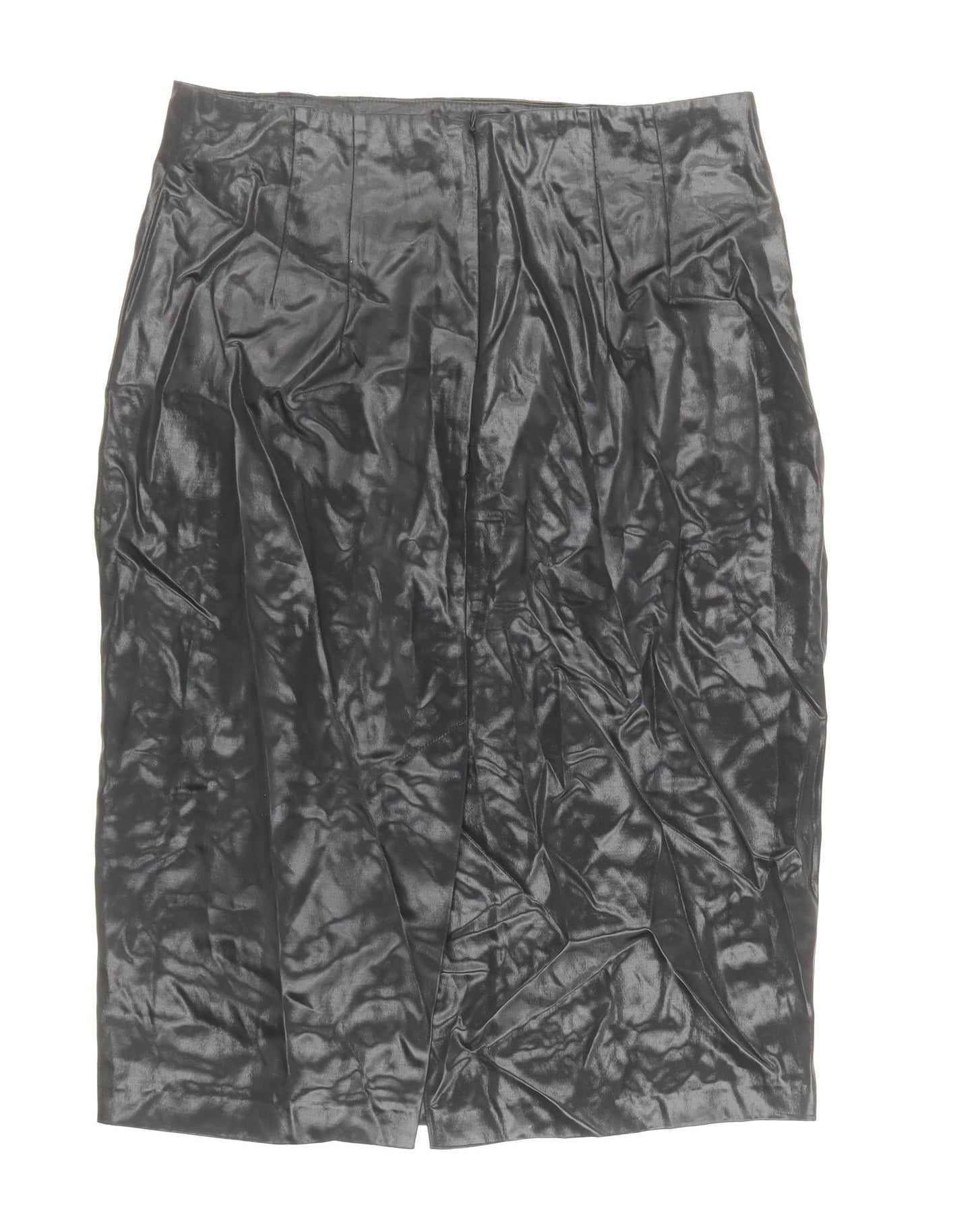 French Connection Womens Black Cotton Straight & Pencil Skirt Size 10 Zip