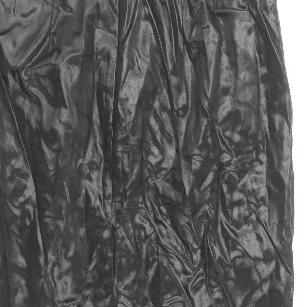 French Connection Womens Black Cotton Straight & Pencil Skirt Size 10 Zip